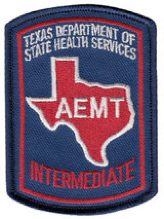 TEXAS INTERMEDIATE AEMT HAT PATCH - SEW ON.